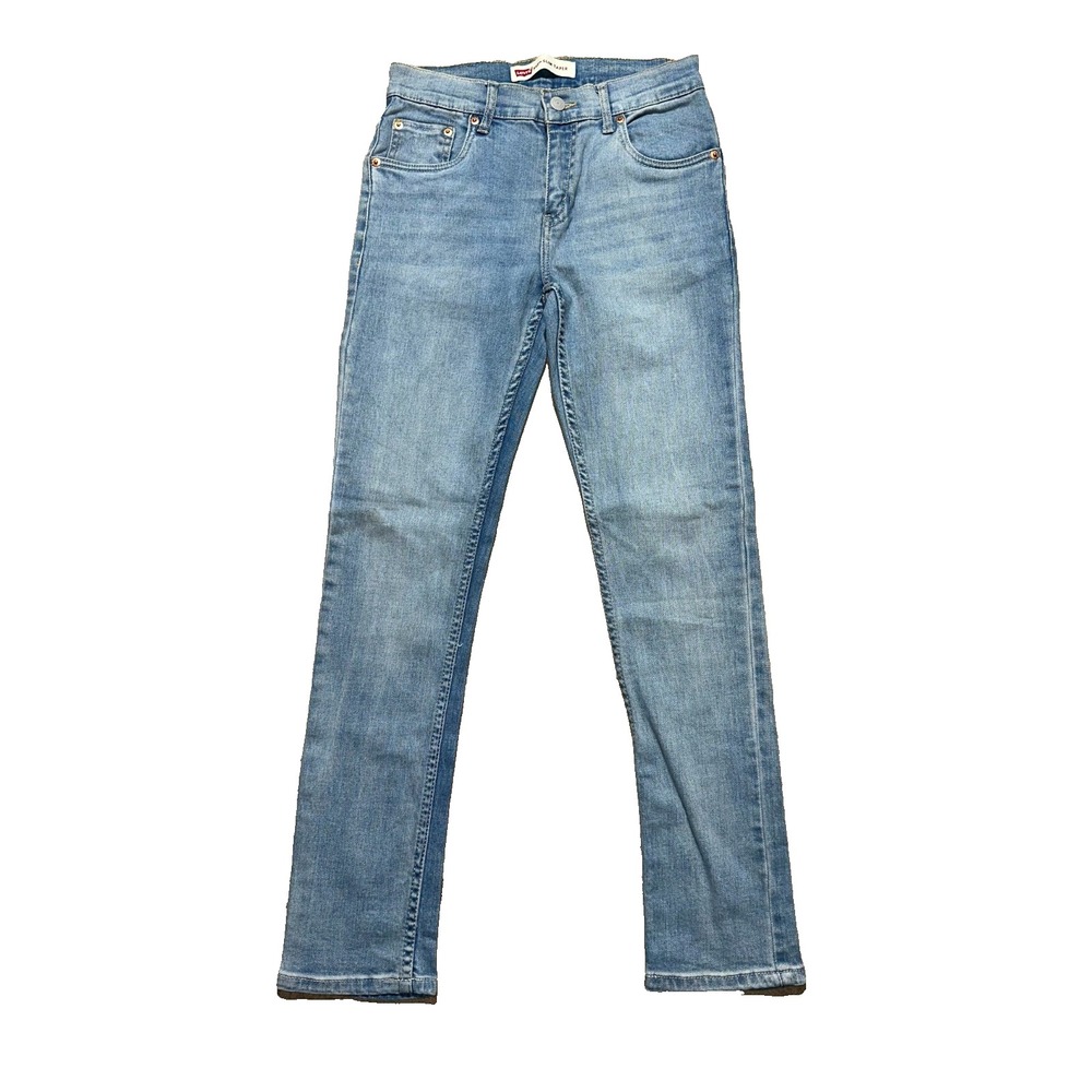 Levi's 512 Jeans Womens 27x27 Blue Denim Slim Tapered Fit Red Tab‎ Light Wash